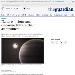 Planet with four suns discovered by 'armchair astronomers'