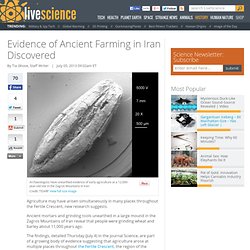 AEvidence of Ancient Farming in Iran Discovered