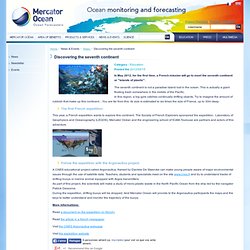 Discovering the seventh continent / News / actualites-agenda / Homepage - Mercator Ocean