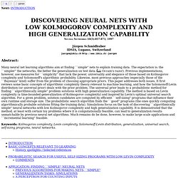 DISCOVERING NEURAL NETS