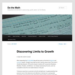 Discovering Limits to Growth