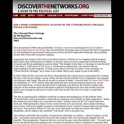 www.discoverthenetworks.org/Articles/theclowardpivenstrategypoe.html