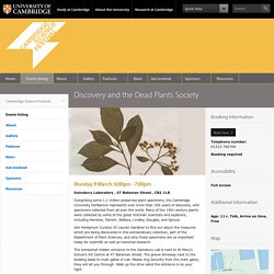 Discovery and the Dead Plants Society
