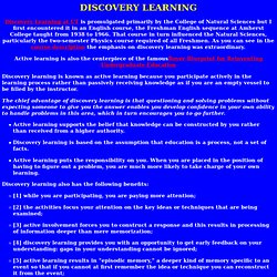 DISCOVERY LEARNING