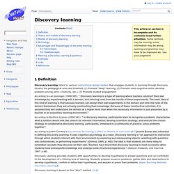 Discovery learning