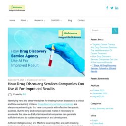 How drug discovery service agency use AI for improved result