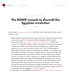 The WINEP crusade to discredit the Egyptian revolution