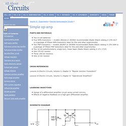 Simple op-amp : DISCRETE SEMICONDUCTOR CIRCUITS