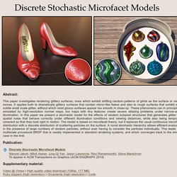 Discrete Stochastic Microfacet Models