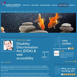 Disability Discrimination Act (DDA) & web accessibility