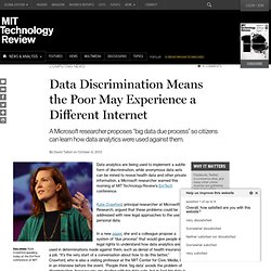 Data Discrimination Means the Poor May Experience a Different Internet