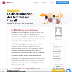 ► Discrimination des femmes au travail