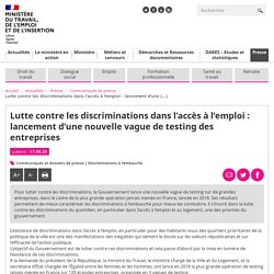 Lutte contre les discriminations dans l’accès à l’emploi : lancement d’une nouvelle vague de testing des entreprises