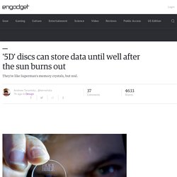 '5D' discs can store data until well after the sun burns out