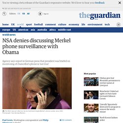 NSA denies discussing Merkel phone surveillance with Obama