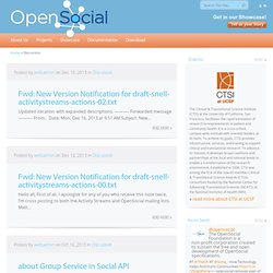 Discussion Archives - OpenSocial