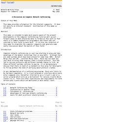 RFC 1324 - A Discussion on Computer Network Conferencing