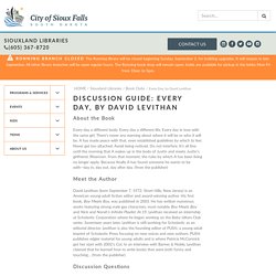 Discussion Guide: Every Day, by David Levithan - City of Sioux Falls