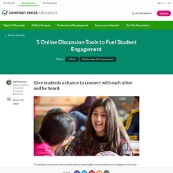 5 Online Discussion Tools to Fuel Student Engagement