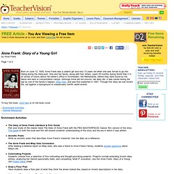 Anne Frank: Diary of a Young Girl Discussion Guide WWII & Holocaust Resource