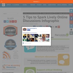 5 Tips to Spark Lively Online Discussions Infographic - e-Learning Infographics