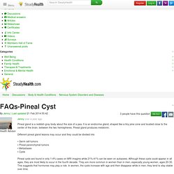 FAQs-Pineal Cyst · Nervous System Disorders and Diseases discussions