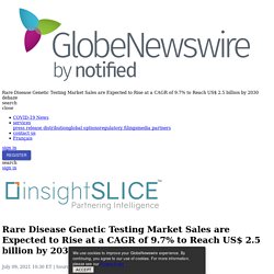 Rare Disease Genetic Testing Market Sales are Expected to