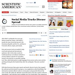 Social Media Tracks Disease Spread: Scientific American Podcast