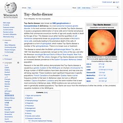 Tay–Sachs disease