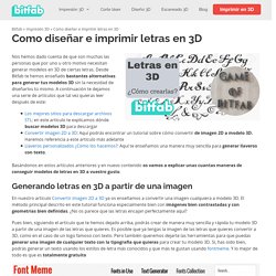 Como diseñar e imprimir letras en 3D - Bitfab