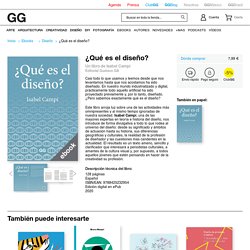 ¿Qué es el diseño? (ebook), de Isabel Campi - Editorial GG