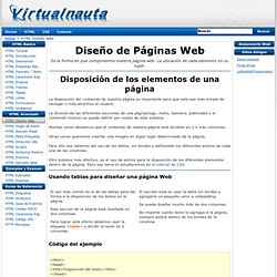 Diseño de la página Web - Virtualnauta.com - Tutorial HTML
