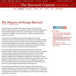 The Disgrace of Occupy Harvard