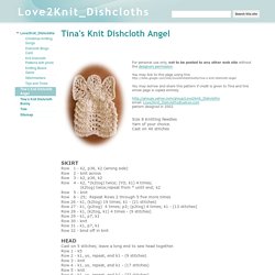 Tina's Knit Dishcloth Angel - Love2Knit_Dishcloths