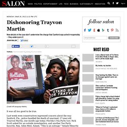 Dishonoring Trayvon Martin