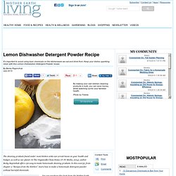 Lemon Dishwasher Detergent Powder Recipe - Healthy Home