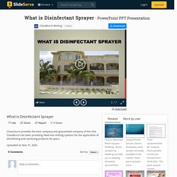 What is Disinfectant Sprayer