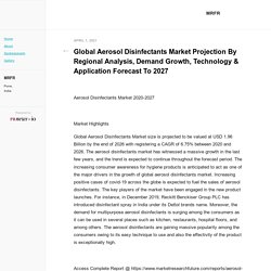 Global Aerosol Disinfectants Market Projection By Regional Analysis, Demand Growth, Technology & Application Forecast To 2027