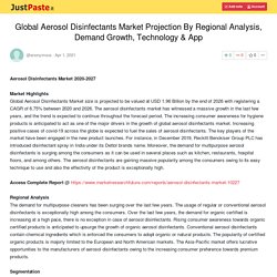 Global Aerosol Disinfectants Market Projection By Regional Analysis, Demand Growth, Technology & App