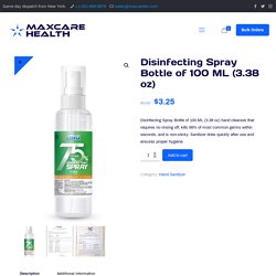 Disinfecting Spray with 75% alcohol 3.38 fl oz