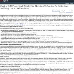 Buy Electric Cold Fogger And Disinfection Machines