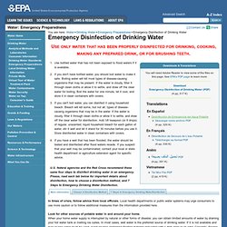 Emergency Disinfection of Drinking Water