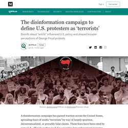 The disinformation campaign to define US protesters as "terrorists"
