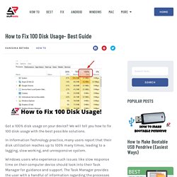 How to Fix 100 Disk Usage- Best Guide - StuffRoots