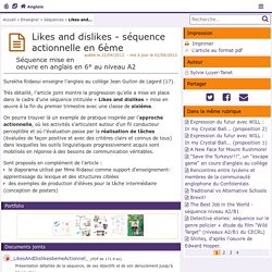 Likes and dislikes - séquence actionnelle en 6ème - Anglais