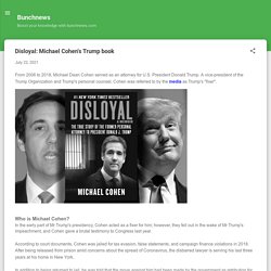 Disloyal: Michael Cohen's Trump book