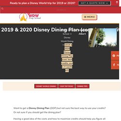 2019 Disney Dining Plan (cost, best credits, and is it worth it?)