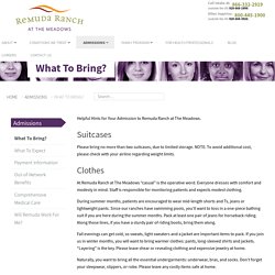 What to Bring for Eating Disorder Inpatient Program