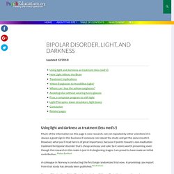 Bipolar Disorder, Light, and Darkness