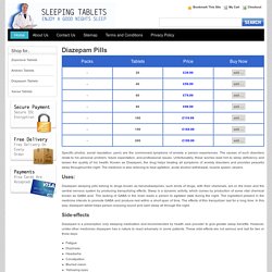 Diazepam Sleeping Tablets short-term relief anxiety disorders - SleepingTabs